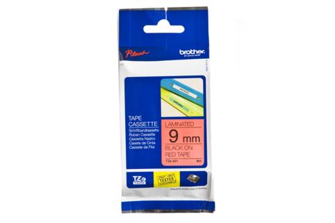 Brother PT-H105 Laminated Black on Red Tape - 9mm x 8m (Genuine ...